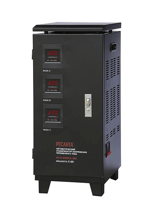Стабилизатор напряжения РЕСАНТА ACH-6000/3 ЭМ