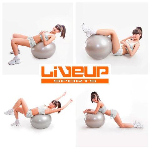 Мяч гимнастический для фитнеса GymBall LIVE UP [55, 65, 75 см, антивзрыв] с насосом (65 см) - фото 2 - id-p64327892