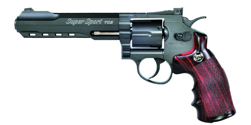 Револьвер пневматический borner Super Sport 702, калибр 4,5 мм (картриджи 6 шт.)