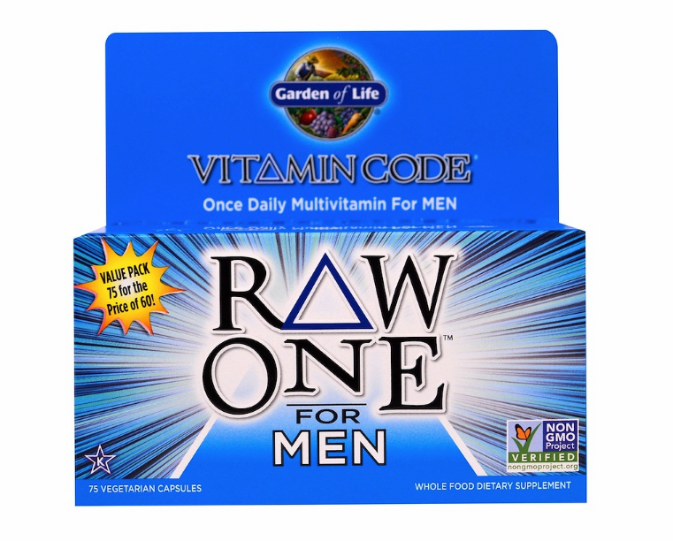 Garden of Life, Vitamin Code, Raw One, мультивитаминная добавка из сырых ингредиентов для мужчин