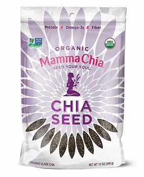 Mamma Chia, Натуральные черные семена чиа, 12 унций (340 г)