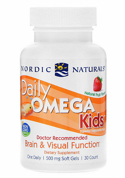 Nordic Naturals, Омега для детей, фруктовый вкус, 30 капсул