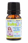 California Gold Nutrition, Витамин D3, детские капли, 10 мкг (400 МЕ), 0,34 ж.унц. (10 мл), фото 2