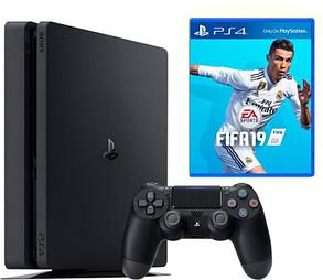 Игровая приставка Sony PlayStation 4 Slim 500 Gb Black + FIFA 19, фото 2
