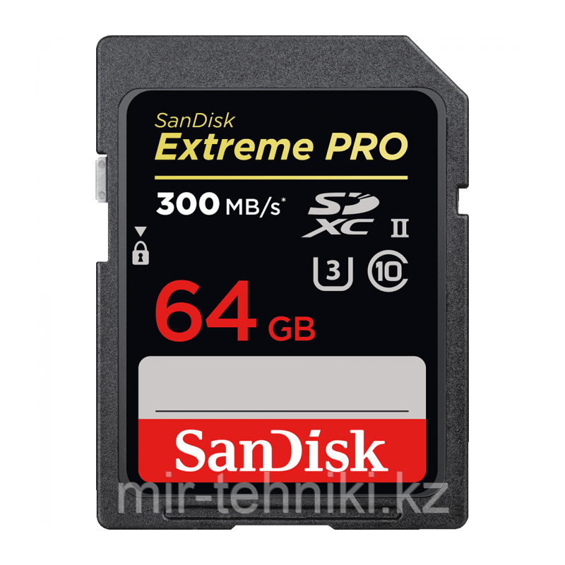 SanDisk Extreme Pro SDXC UHS-II 64Gb 300MB/s - фото 1 - id-p64469906