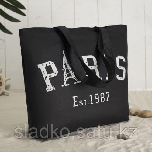 Сумка женская летняя Париж черная - фото 1 - id-p64470230