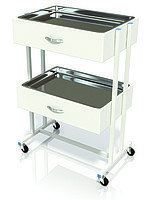 Столик хирургический с 2-мя выдвижными ящиками, 2-мя нержавеющими поддонами