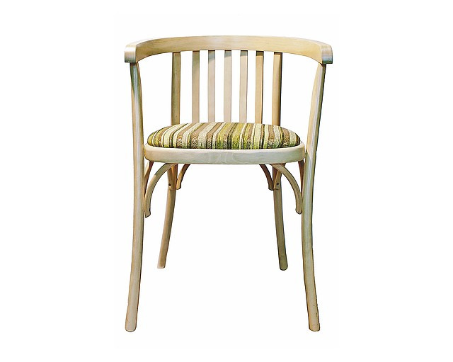 Кресло деревянное венское с мягким сидением "Алекс Люкс" (КМФ 250-01-2), краситель 327