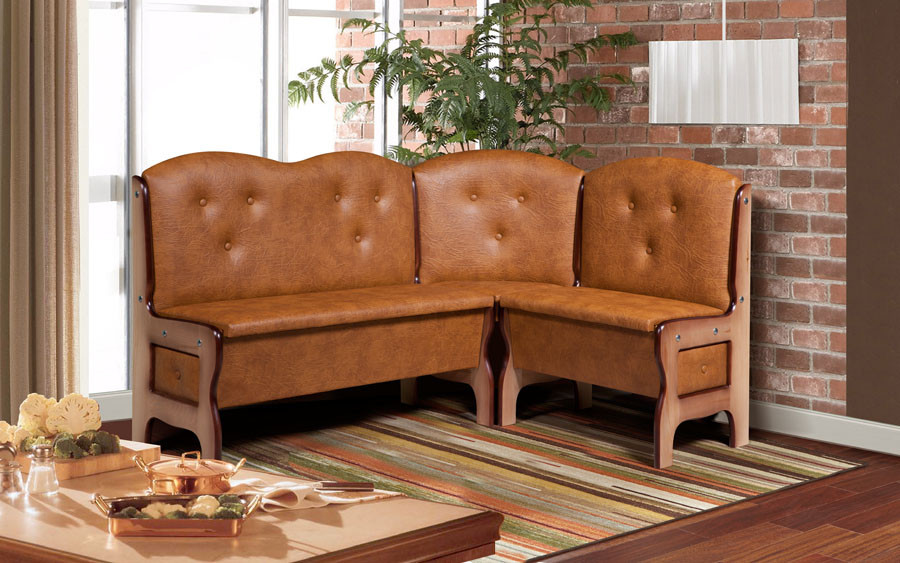 Кухонный угловой диван с деревянными боковинами "Ладога-3д" - фото 1 - id-p64494368