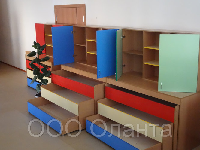 Кровать трехъярусная выкатная с надставкой для детского сада ...