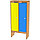 Шкаф двухместный для раздевалки детского сада (648х330х1400) арт. ШДО2, фото 3