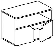 Тумба-стол универсальный для детского сада (800х400х620) арт. СТМ11