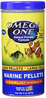 Түйіршіктер түріндегі балыққа арналған азық 4 мм Omega One Garlic Marine Pellets - Large Sinking, 250 гр