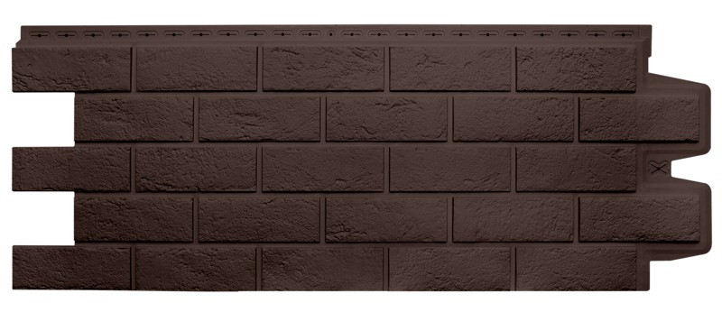 Фасадная панель Grand Line коллекция "состаренный кирпич", цвет коричневый - фото 1 - id-p64509199