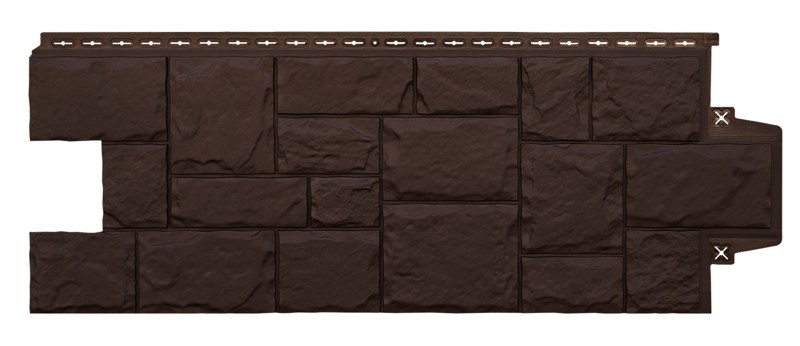 Фасадная панель Grand Line коллекция "крупный камень" цвет коричневый - фото 1 - id-p64510404