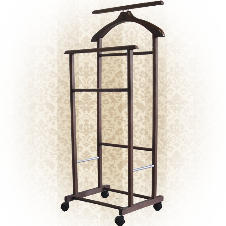 ВЕШАЛКА НАПОЛЬНАЯ ДВОЙНАЯ "ЛЮКС" Цвет Орех