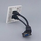 Shelbi HDMI с лицевой панель 45х22.5 mm, со шнуром 200 mm, фото 3