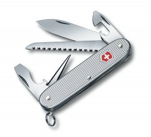 Нож складной карманный Victorinox Farmer Alox, Кол-во функций: 8 в 1, Цвет: Серебристый, (0.8241.26)