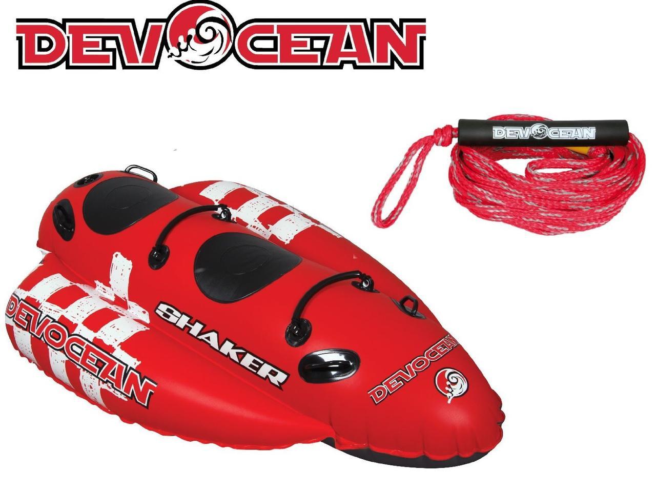 Буксируемый водный аттракцион плюшка DEVOCEAN Shaker 2P, Кол-во мест: 2, 6 мягких ручек, Безопасность на воде: