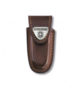 Чехол для ножа Victorinox POUCH 4.0531, Материал: Кожа, Крепление: На пояс, Застежка: Липучка, Цвет: Коричневы