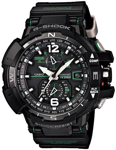 Часы электронные наручные мужские Casio G-SHOCK GW-A1100-1A3, Механизм: Кварц, Браслет: Ремешок из полимерного