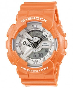 Часы электронные наручные мужские Casio G-SHOCK GA-110SG-4ADR, Механизм: Кварц, Браслет: Ремешок из полимерног