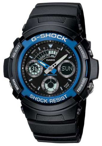 Часы электронные наручные мужские Casio G-SHOCK AW-591-2A, Механизм: Кварц, Браслет: Ремешок из полимерного ма