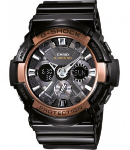 Часы электронные наручные мужские Casio G-SHOCK GA-200RG-1ADR, Механизм: Кварц, Браслет: Ремешок из полимерног