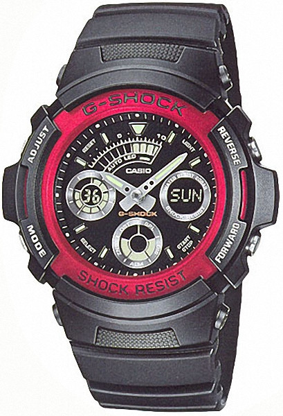 Часы электронные наручные мужские Casio G-SHOCK AW-591-4A, Механизм: Кварц, Браслет: Ремешок из полимерного ма