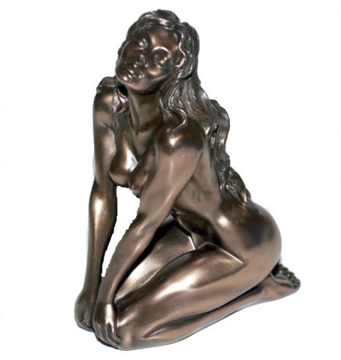 Статуэтка декоративная Veronese Design Artistic Nudes WU75078А1, Высота: 140 мм, Материал: Полистоун, Цвет: Бр