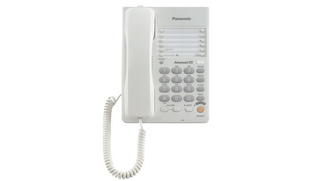 Телефон проводной стационарный Panasonic KX-TS2363 CAW, 20 контактов, Цвет: Белый, Упаковка: Розничная