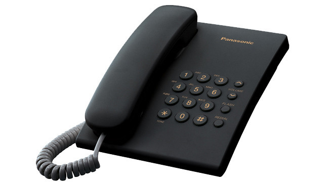 Телефон проводной стационарный Panasonic KX-TS2350 CAB, Цвет: Чёрный, Упаковка: Розничная
