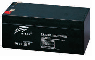 Батарея необслуживаемая (аккумулятор) Ritar RT1232 (12V 3,2 Ah), Емкость аккумулятора: 3,2 Ah, Разъемы: F1