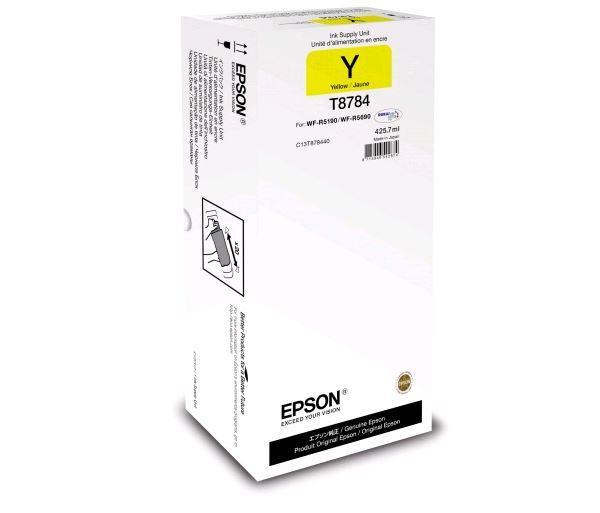 Картридж Epson C13T878440 (№T8784), Объем: 425,7 мл, Копий ( ISO 19752): 50000, Цвет: Жёлтый, Совместимость: W