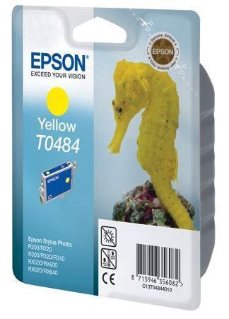 Картридж Epson C13T04844010 (№T0484), Объем: 13 мл, Копий ( ISO 19752): 430, Цвет: Жёлтый, Совместимость: Styl