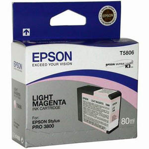 Картридж Epson C13T580600 (№T5806), Объем: 80 мл, Копий ( ISO 19752): 400, Цвет: Светло-пурпурный, Совместимос