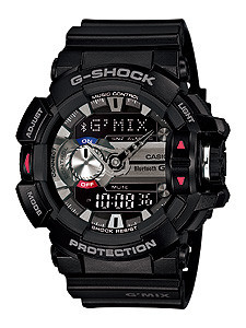 Часы электронные наручные мужские Casio G-SHOCK GBA-400-1A, Механизм: Кварц, Браслет: Ремешок из полимерного м