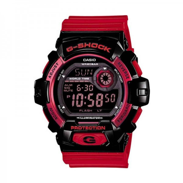 Часы электронные наручные мужские Casio G-SHOCK G-8900SC-1RDR, Механизм: Кварц, Браслет: Ремешок из полимерног