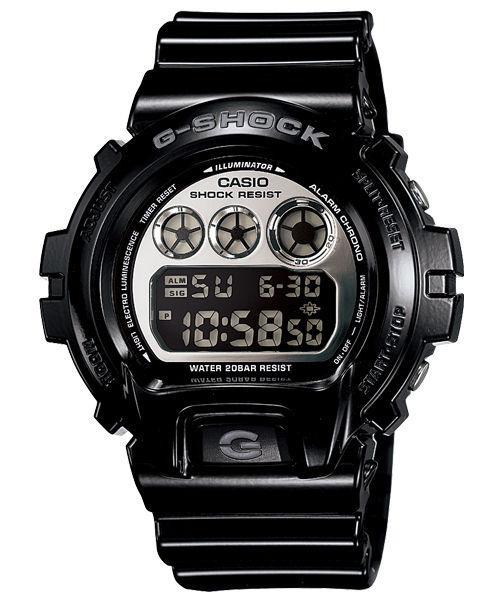 Часы электронные наручные мужские Casio G-SHOCK DW-6900NB-1DR, Механизм: Кварц, Браслет: Ремешок из полимерног