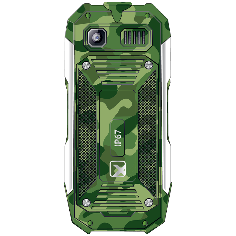 Телефон сотовый кнопочный Texet TM-518R, Класс защиты IPX: IP67, Кол-во слотов SIM: 2, Цвет: Зелёный