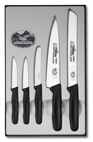 Набор ножей кухонных Victorinox Kitchen Knife Set, Материал клинка: Нержавеющая сталь, Материал рукояти: Полип