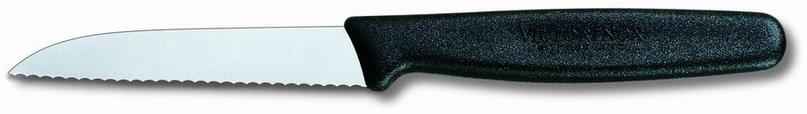 Нож кухонный Victorinox Paring Serrated Knife, Общая длина: 188 мм, Длина клинка: 80 мм, Материал клинка: Нер