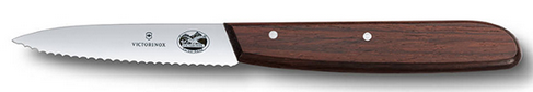 Нож для чистки овощей Victorinox Paring Knife Chef Serrated Rosewood, Длина клинка: 80 мм, Материал клинка: Н