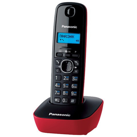 Радиотелефон DECT Panasonic KX-TG1611 CAR, 50 контактов, АОН: Есть, Ресурс: 550 мАч, время зарядки - до 7 ч, Р