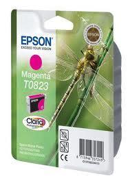 Картридж Epson C13T11234A10 (№T0823), Объем: 7,5 мл, Копий ( ISO 19752): 450, Цвет: Пурпурный, Совместимость: