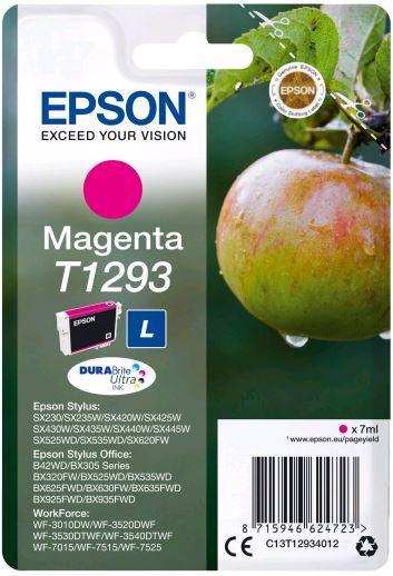 Картридж Epson C13T12934012 (№T1293L), Объем: 7 мл, Копий ( ISO 19752): 330, Цвет: Пурпурный, Совместимость: S