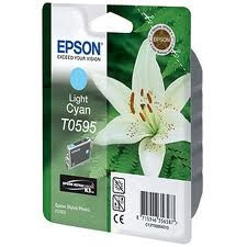 Картридж Epson C13T05954010 (№T0595), Объем: 13 мл, Копий ( ISO 19752): 440, Цвет: Светло-голубой, Совместимос
