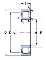 NJ 308 ECM Подшипник SKF