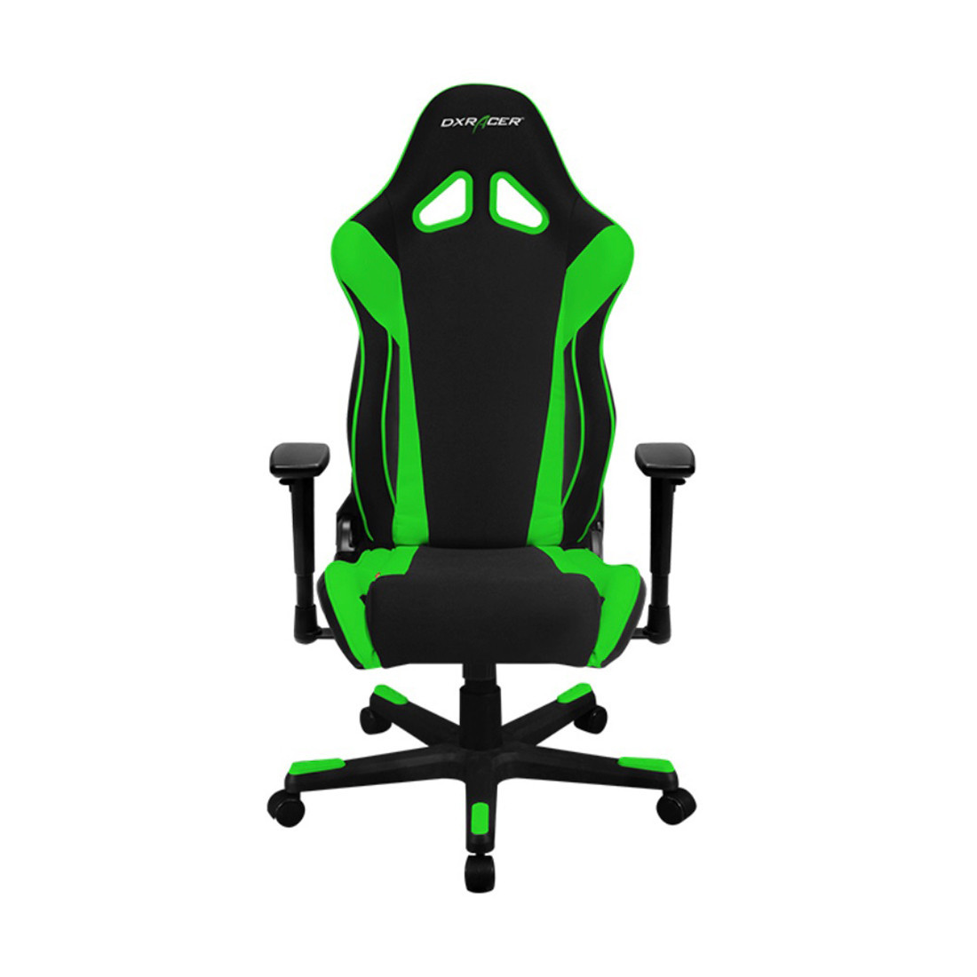 Кресло игровое DXRacer R106, Нагрузка (max): 120 кг, Подлокотники, Подголовник, Вентиляция, Цвет: Чёрно-зелёны