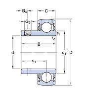 YAT 205-100 Подшипник SKF